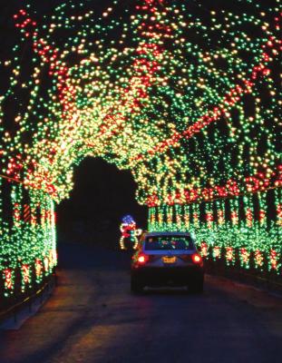 THE LANE OF LIGHTS in Excelsior Springs includes a lighted tunnel and various holiday scenes. J.C. VENTIMIGLIA | Staff