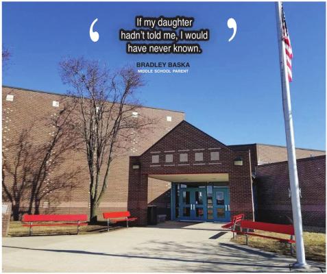 DURING THE TWO previous weeks, racial slurs occur at Richmond Middle School, with one incident involving a teacher who makes an ill-advised comment targeting a black youth, which leads the teacher to resign. A second incident involves a student making a comment regarding a Chinese-American student, and the district addresses the issue.