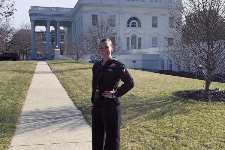 SARA SERVER STANDS outside the White house. | Submitted