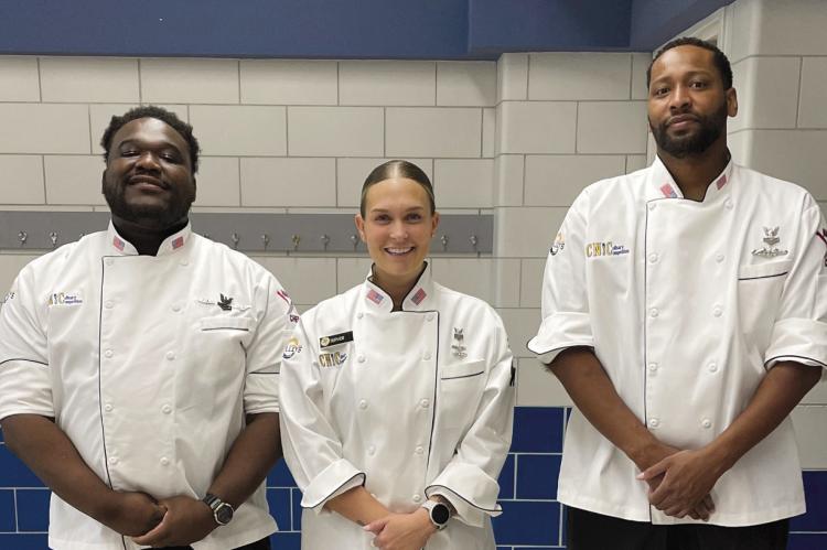 SARA SERVER (center) and her culinary team are ready for the competition. | Submitted