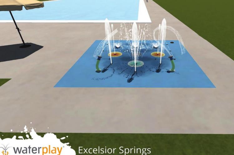 THE PLAN for the outdoor pool includes a small splash pool for toddlers. ‘