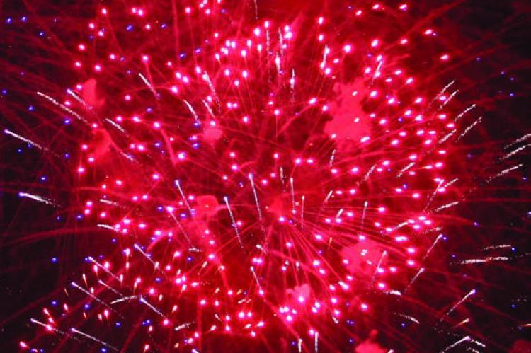 MIRANDA JAMISON | Staff Fireworks light up the sky in celebration.