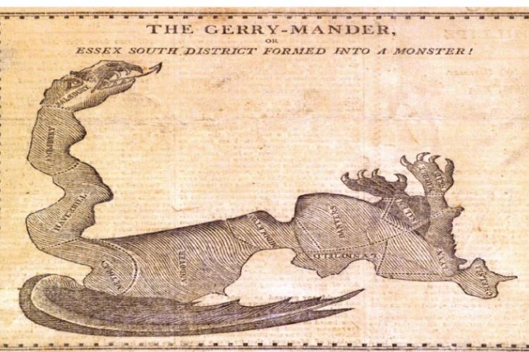 LONG a concern, gerrymandering drew a cartoon in the Salem (Mass.) Gazette in April 1813.