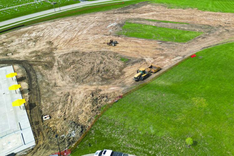 EXCAVATION AND GRADING are taking place for a multipurpose field, which will be utilized by parks and recreation and the Excelsior Springs School District.