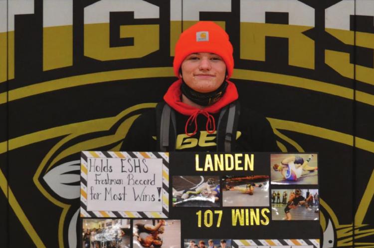 LANDEN DAVIS has surpassed his 100th career win in high school wrestling.