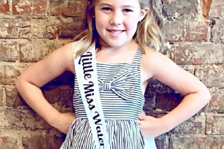 Norah Craven in 2019, at age 6, when she was first crowned Little Miss Waterfest.