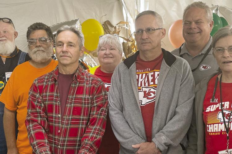 PACCOR EMPLOYEES gather to receive thanks for over 40 years of employment service in Excelsior Springs. ELIZABETH BARNT | Staff