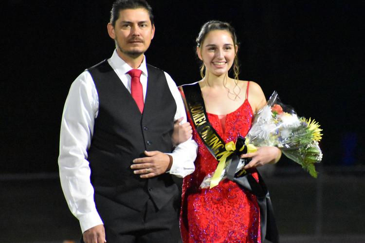 Sydney Shepard wins title of Senior Princess. She was escorted by her father, Michael Shepard. (Photo by Christi Rice)