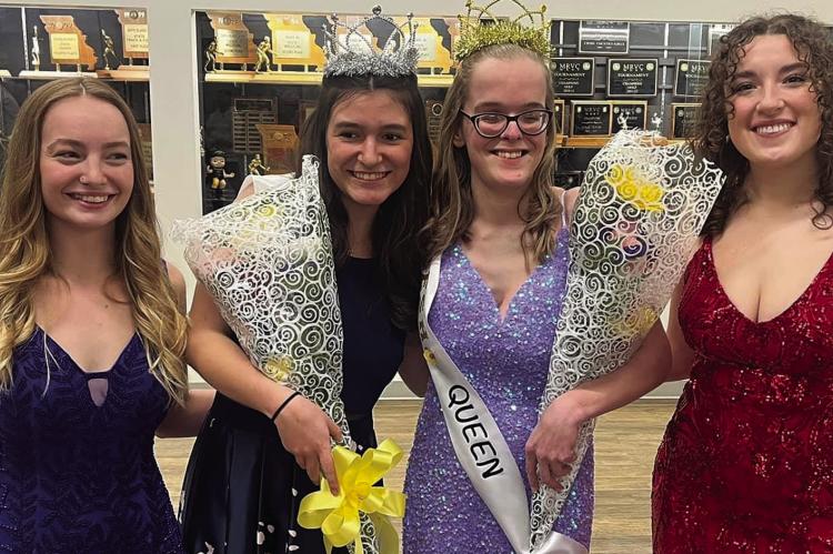 Submitted MAT WARMING queen candidates for 2024 include Alyssa Betts (from left) Kimberly Crowley, Jadyn Biermann and Tanya Hladky-Bly.