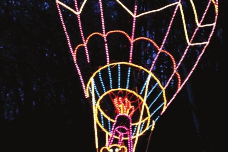 IN ADDITION to raising a monkey, this hot air balloon of lights raises smiles.