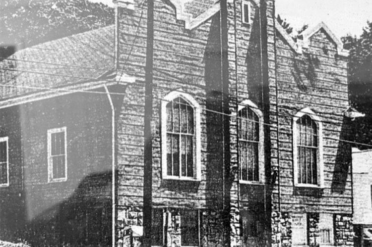 THE ORIGINAL MAIN STREET Baptist Church building. Previously, the congregation assembled at the Lincoln School. | Submitted