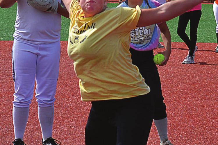 EXCELSIOR SPRINGS softballers hone their pitching skills as fall sports practices get underway this week. The Tigers, led by coach Megan Rawie in her second season, are slated to open Aug. 31 at Cameron. DUSTIN DANNER | Staff