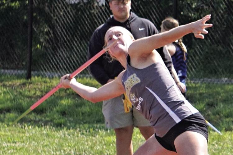 KINLEY ROGERS, a Class 4 state qualifier last season in the girls javelin, is among the returning track and field athletes at Excelsior Springs. DUSTIN DANNER | Staff